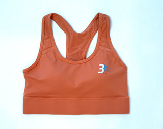 Third Wind Performance Adjustable Sports Bra Coral Front