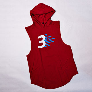 Third Wind Performance Hooded Sleeveless Top Red