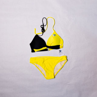 Third Wind Performance Solid Bikini Bottom Yellow
